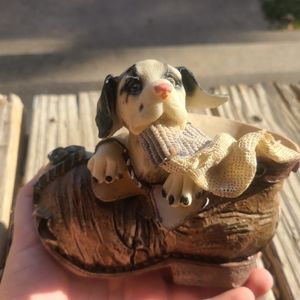 Dog in a shoe figure
